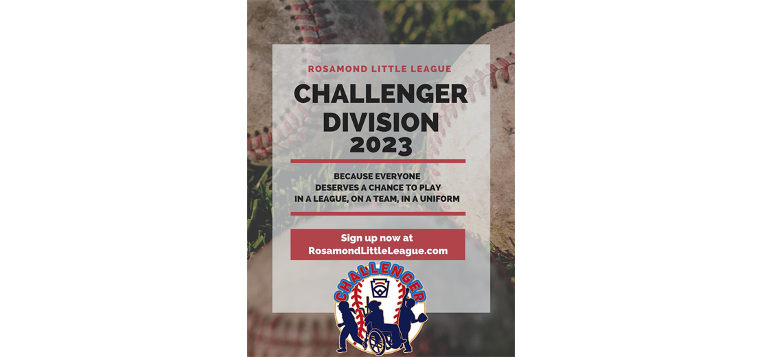 2023 Challenger Registration is NOW OPEN!!!